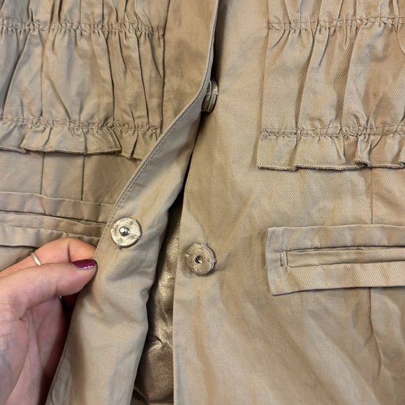 NWT Tahari tan cream light weight women’s blazer roti jacket work formal 12 - Picture 4 of 9